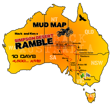 Simpson Desert Ramble - Mud Map